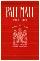 PALL MALL MEDIUM FAMOUS CIGARETTES