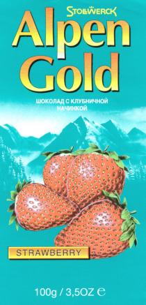 STOLLWERCK ALPEN GOLD ШОКОЛАД С КЛУБНИЧНОЙ НАЧИНКОЙ STRAWBERRY