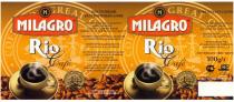 M MILAGRO OF GREAT ORIGIN RIO CAFE COFFEE М
