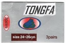 size 24~26cm 3pairs 3pairs TONGFA