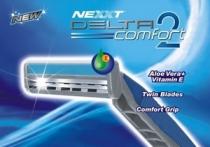 NEXXT DELTA COMFORT 2 ALOE VERA+ VITAMIN E TWIN BLADES COMFORT GRIP NEW;نيكست