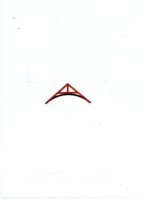 على شكل مثلث ومن المنتصف المثلث على قوس ومن فوق القوس اثنين خانه مصغر على شكل مثلث يمن ويسار