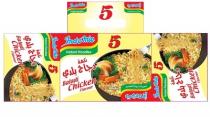 Indomie Baladi Chicken Falvour 5 Instant Noodles ;إندومي نكهة دجاج بلدي شعيرية سريعة التحضير