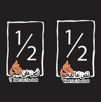 Half On The Grill; نص على الفحم