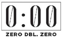 ZERO DBL ZERO 0 00