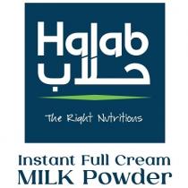 Halab The Right Nutritions Instant Full Cream MILK Powder;حلاب