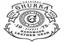 THE GHURKA BAG ORIGINAL G REGISTERED TRADEMARK .19. FINEST.75 HANDMADE LEATHER GEAR