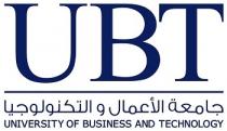 UBT UNIVERSITY OF BUSINESS AND TECHOLOGY;جامعة الأعمال والتكنولوجيا