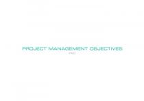 project management objectives pmo