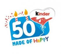 kinder 50 MADE OF HAPPY