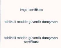tmgd sertifikası tehlikeli madde güvenlik danışmanı tehlikeli madde güvenlik danışmanı sertifikası
