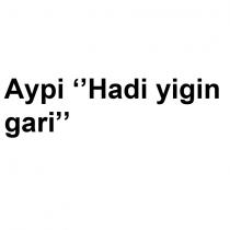 aypi ''hadi yigin gari''