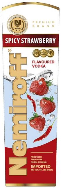 nemiroff spicy strawberry flavoured vodka