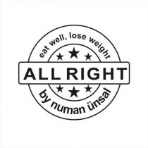 all right by numan ünsal eat well, lose weight