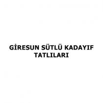 giresun sütlü kadayıf tatlıları