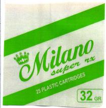 milano super rx 25 plastıc cardridges 32 gr