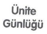ünite günlüğü