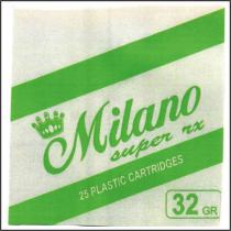 milano super rx 25 plastıc cartrıdges 32 gr