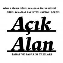 mimar sinan güzel sanatlar üniversitesi güzel sanatlar fakültesi hakemli dergisi açık alan sanat ve tasarım yazıları