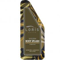 loris parfum golden body splash attractive warm spicy, cinnamon and citrus