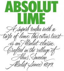 absolut lime a superb vodka with a taste of lime. this citrus twist is an absolut classic. crafted in the village of ahus, sweden. absolut since 1879.