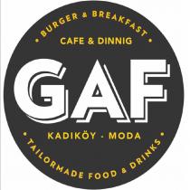 gaf kadıköy burger breakfast cafe&dinnig tailormade food&drinks