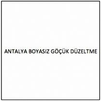 antalya boyasız göçük düzetme