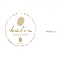 kaliv natürel sızma zeytinyağı extra vırgın olive oil soğuk sıkım cold pressed hand made pantone: 465 c