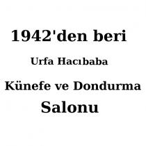 1942'den beri urfa hacıbaba künefe ve dondurma salonu