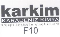 karkim karadeniz kimya karışık bitkisel aromatik sular f10