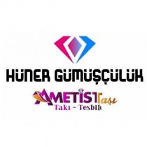 hüner gümüşçülük ametist taşı takı-tesbih