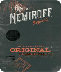 since 1872 nemiroff the originals the classic recipe original 9 stages of filtration