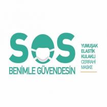 sos yumuşak elastik kulaklı cerrahi maske benimle güvendesin