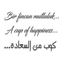 bir fincan mutluluk a cup of happiness (latince-arapça)