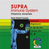 supra ımmune system vıtamıns mınerals swiss vitamin formula selenyum magnezyum b1, b2, b6, b12 calcium, zinc c, d c vit 1000mg one day %100 vitamins