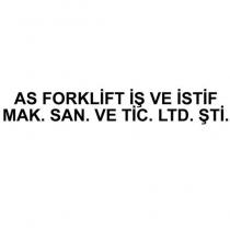 as forklift iş ve istif mak. san. ve tic. ltd. şti.