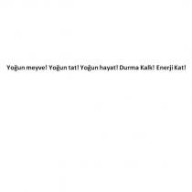 yoğun meyve! yoğun tat! yoğun hayat! durma kalk! enerji kat!