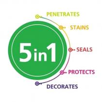 5in1 penetrates stains seals protects decorates