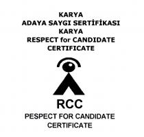 rcc pespect for candidate certificate karya adaya saygı