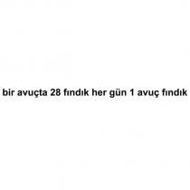 bir avuçta 28 fındık her gün 1 avuç fındık