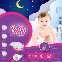 roro baby diapers 22 pieces weight 11-25 5 size