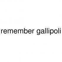 remember gallipoli