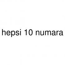 hepsi 10 numara