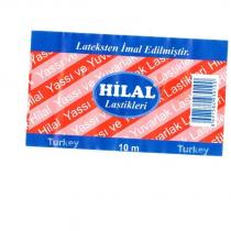 hilal lastikleri lateksten imal edilmitşir. turkey 10m yassı ve yuvarlak