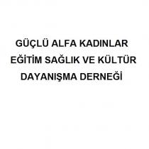 güçlü alfa kadınlar eğitim sağlık ve kültür dayanışma derneği