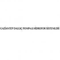 gaziantep dalgıç pompa &hidrofor sistemleri