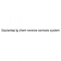 gaziantep lg chem reverse osmosis system