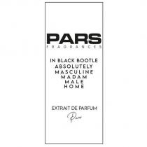 pars fragrances in black bootle absolutely masculine madam male home extrait de parfum pars