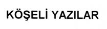 köşeli yazılar