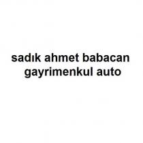 sadık ahmet babacan gayrimenkul auto